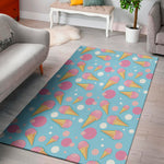 Pink Ice Cream Pattern Print Area Rug