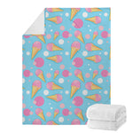 Pink Ice Cream Pattern Print Blanket