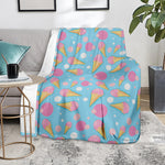 Pink Ice Cream Pattern Print Blanket