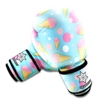 Pink Ice Cream Pattern Print Boxing Gloves