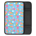 Pink Ice Cream Pattern Print Car Center Console Cover