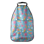 Pink Ice Cream Pattern Print Car Seat Organizers