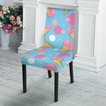 Pink Ice Cream Pattern Print Dining Chair Slipcover