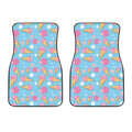 Pink Ice Cream Pattern Print Front Car Floor Mats