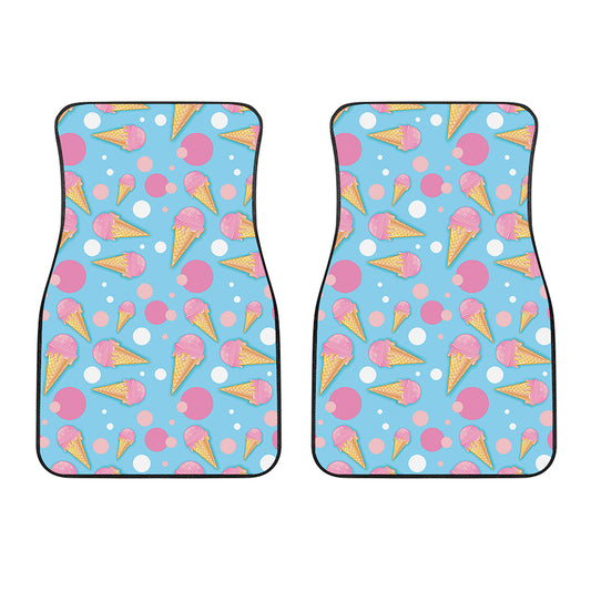 Pink Ice Cream Pattern Print Front Car Floor Mats