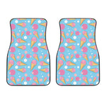 Pink Ice Cream Pattern Print Front Car Floor Mats