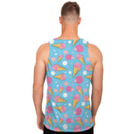 Pink Ice Cream Pattern Print Men's Tank Top