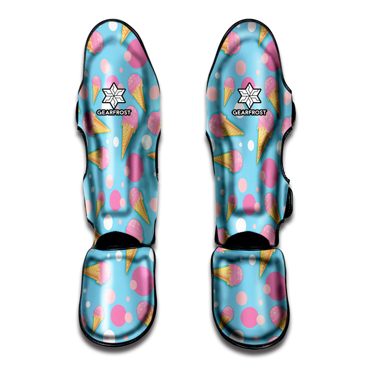 Pink Ice Cream Pattern Print Muay Thai Shin Guard