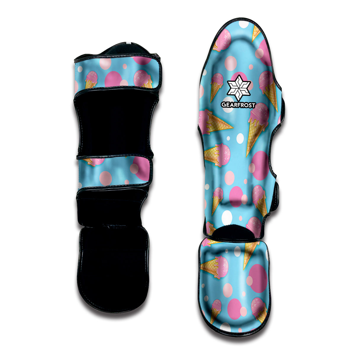 Pink Ice Cream Pattern Print Muay Thai Shin Guard