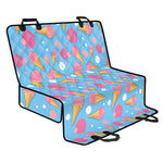 Pink Ice Cream Pattern Print Pet Car Back Seat Cover