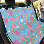 Pink Ice Cream Pattern Print Pet Car Back Seat Cover