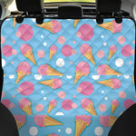 Pink Ice Cream Pattern Print Pet Car Back Seat Cover