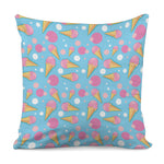 Pink Ice Cream Pattern Print Pillow Cover