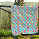 Pink Ice Cream Pattern Print Quilt