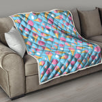Pink Ice Cream Pattern Print Quilt