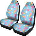 Pink Ice Cream Pattern Print Universal Fit Car Seat Covers