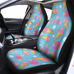 Pink Ice Cream Pattern Print Universal Fit Car Seat Covers