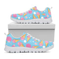 Pink Ice Cream Pattern Print White Running Shoes