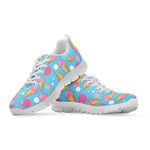 Pink Ice Cream Pattern Print White Sneakers