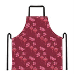 Pink Japanese Lantern Pattern Print Apron