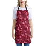 Pink Japanese Lantern Pattern Print Apron