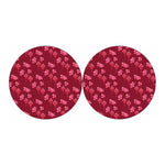 Pink Japanese Lantern Pattern Print Car Coasters