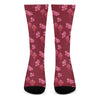 Pink Japanese Lantern Pattern Print Crew Socks