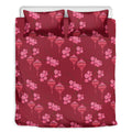 Pink Japanese Lantern Pattern Print Duvet Cover Bedding Set