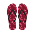 Pink Japanese Lantern Pattern Print Flip Flops