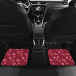 Pink Japanese Lantern Pattern Print Front and Back Car Floor Mats