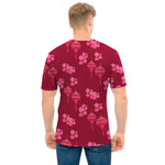 Pink Japanese Lantern Pattern Print Men's T-Shirt