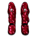 Pink Japanese Lantern Pattern Print Muay Thai Shin Guards