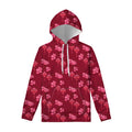 Pink Japanese Lantern Pattern Print Pullover Hoodie
