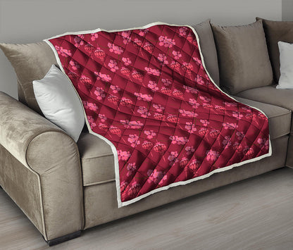 Pink Japanese Lantern Pattern Print Quilt