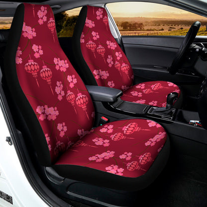 Pink Japanese Lantern Pattern Print Universal Fit Car Seat Covers