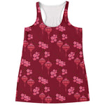 Pink Japanese Lantern Pattern Print Women's Racerback Tank Top