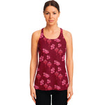 Pink Japanese Lantern Pattern Print Women's Racerback Tank Top