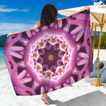 Pink Kaleidoscope Print Beach Sarong Wrap