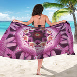 Pink Kaleidoscope Print Beach Sarong Wrap