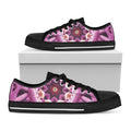 Pink Kaleidoscope Print Black Low Top Sneakers