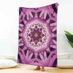 Pink Kaleidoscope Print Blanket