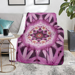 Pink Kaleidoscope Print Blanket