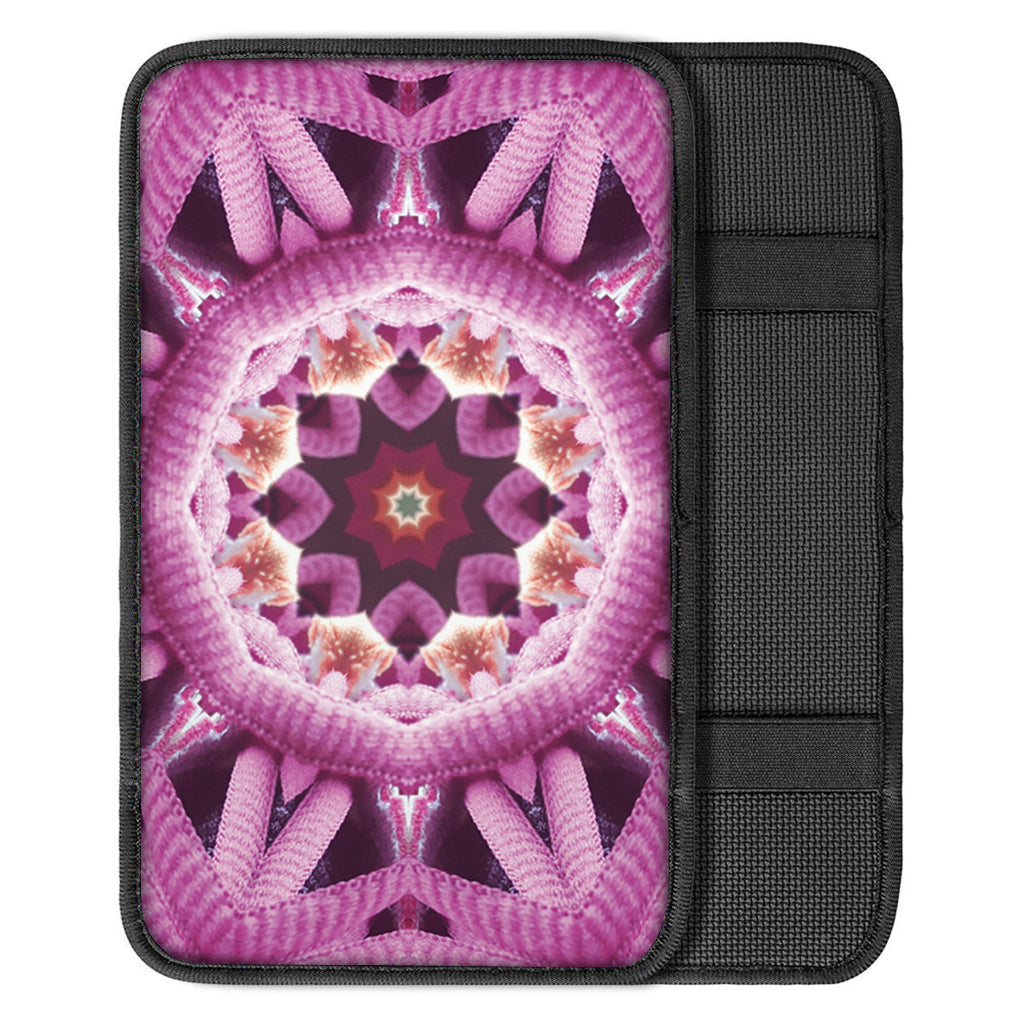 Pink Kaleidoscope Print Car Center Console Cover