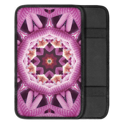 Pink Kaleidoscope Print Car Center Console Cover