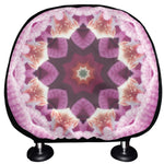 Pink Kaleidoscope Print Car Headrest Covers