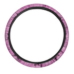 Pink Kaleidoscope Print Car Steering Wheel Cover