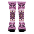 Pink Kaleidoscope Print Crew Socks