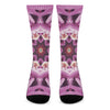 Pink Kaleidoscope Print Crew Socks