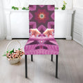 Pink Kaleidoscope Print Dining Chair Slipcover