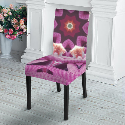 Pink Kaleidoscope Print Dining Chair Slipcover